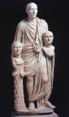 Roman period, 509 BCE – 330 CE
- end of 1st century bce or beginning of 1st century ce. 
- reflects the practices documented much earlier by polybius and links man portrayed with a revered tradition and its associations 