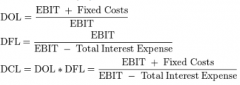 DOL you add fixed costs on top and DFL you subtract interest expense on bottom
=2.86
DTL also can be
(Revenue - VC)/NI