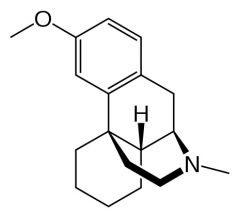 antitussivo centrale (analgesico narcotico) > morfinani

agonista rec oppioidi mu

CH3 in 3 | eff antitussivo

derivato del destrorfano che è - analgesico + antitussivo del levorfanolo