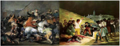 Left: Goya,The Second of May, 1808, 1814   

Right: Goya, The Third of May, 1808, 1814
