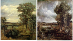 Left: Constable, Dedham Vale, 1802

Right: Constable, Dedham Vale, 1828