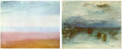 Left: Turner, Color Beginnings, 1819

Right: Turner, Moonlight, c. 1840