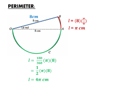 Find the length of each side

The perimeter of a sector is Arc Lenght + 2 * Radius 