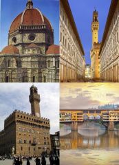 - katedra z kopułą F. Brunelleschiego


- Palazzo Vecchio


- Galleria degli Uffici


- Ponte Vecchio nad Arno


- "Dawid" M. Anioła