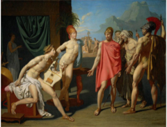 Jean-Auguste-DominiqueIngres Ingres, The Ambassadors of Agamemnon Visiting Achilles, 1801
