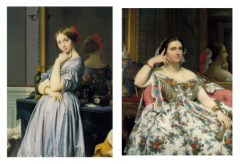 Left:Ingres, The Comtesse d'Haussonville,1845  

Right:Ingres, Madame Moitessier,1856