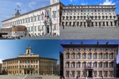 - Palazzo del quirinale (prezydent)


- Palazzo chigi (premier)


- Palazzo Montecitorio


- Palazzo Madama (senat)