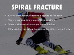 from severe torsion such as during a skiing accident