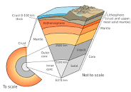 -solid outer section of the earth