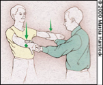 Rotator Cuff Tear


 


Elevate arms to 90 degrees


 


Internally rotate arms with thumbs down


 


Ask patient to resist downward pressure


 


Weakness = positive test


 