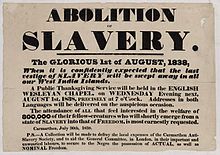 abolition (slavery stops)