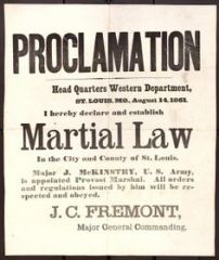 martial law
(military rules)