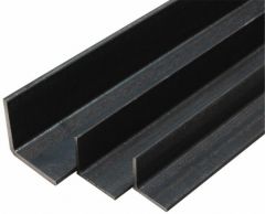An L-shaped, steel bar or structural steel member used to make a frame rigid