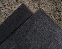 A geotextile material, designed to allow water to pass through while retaining fine particulate matter. Common uses for silt fences, underground drains, and behind retaining walls.