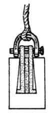 A bolt with a wedge shaped end inserted into a hole then fastened inside by pouring melted lead or concrete into the hole.