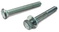 A threaded bolt having a straight shank and conventional head. Requires the use of a nut and two wrenches. Used in a combination with a washing instead of a carriage bolt when there is more load.