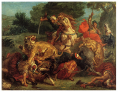 Delacroix,The Lion Hunt