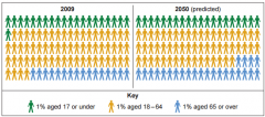 Describe the changes in the UK population structure (4)