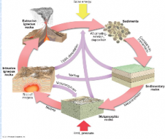 -Processes where rocks can transition from igneous rocks to sedimentary rocks to metamorphic rocks