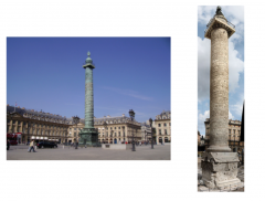 Left: Vendome Column, Paris,1806-1810 

Right: Trajan’sColumn, Rome, AD 113