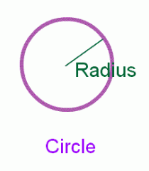 the line segment from the center of the circle to any point of the circle