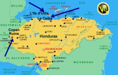 Honduras is a Central American country with Caribbean Sea coastlines to the north and the Pacific Ocean to the south (via the Gulf of Fonseca)