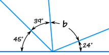 What is the measurement of angle b?