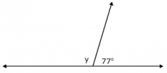 What is the measurement of angle y?