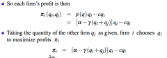 How would you find the best response function (or reaction curve) in Cournot competition?
