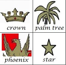 Crown
Phoenix
Star
Palm Tree