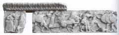 Archaic Period
-East
frieze on Siphnian Treasury











-Each side of treasury was carved by
different artisans 
-Visual balance 
-Troy mythology: Achilles (Greeks)
and Hector (trojans). Hector is killed, Achilles drags
Hecto...