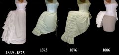 pad and/or spring combination worn during 1870-1880's to support fullness in back of skirts