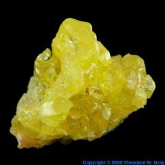 NON-METALLIC LUSTER 

Hardness: 1 1/2-2 1/2 

Color: Yellow 

Luster: resinous 

Sulfur odor 

Yellow color

low hardness, low density
