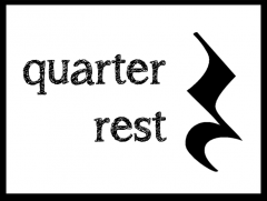 Quarter Rest
1 Silent Beat (Don't play, but count the beat)