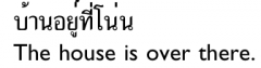 thîi follows the verb yùu (‘to be situated at’)