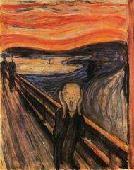 What does Edvard Munch's painting, "The Scream" depict?