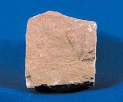 Silt-size: 1/256 to 1/16 mm 

Features: Fine-grained rock with slightly GRITTY FEEL. Separates along bedding planes with difficulty 

Energy Of Environment of Deposition: Low-to moderate-energy aqueous environment; river, nearshore marine. May...