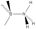 Trimethylborane is the Lewis acid.

Ammonia is the Lewis base.