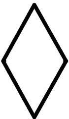 a figure with four equal sides (also called a rhombus)