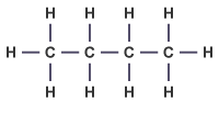 Give the structural formula of butane?