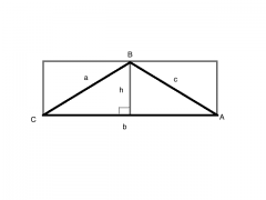 Given acute ∆ABC with a, b, c, being respective opposite sides to angle A, angle B, angle C, and altitude h, drawn from angle B to b, prove that the area of ∆ ABC = 1/2 a*b*sin(C)