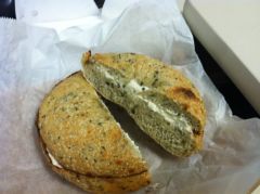 Bagel - Pizza/Spinach Cream Cheese (Tax)

954