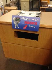 Return a item to media center that you have borrowed.