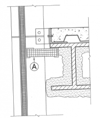 which of the following is the correct term for A in image?

a/ beam plate
b. sliptrack
c. firestopping
d. steel support