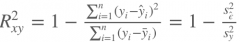 Ein bewertendes Maß für die Güte der angepassten Regressions-gerade.


Je höher Rxy^2, desto besser die Modellanpassung. D.h. die Rest-streuung (Fehler)  Se^2 ist fast oder gleich 0.