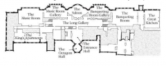 The floor plan below was developed by John Nash for George, Prince of Wales. Identify the period, and name the building