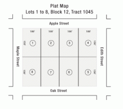 A plat map is a map of a town, section or subdivision indicating the location and boundaries of individual properties.