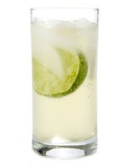 2 oz Tequila
Half a lime
Chilled Grapefruit Soda