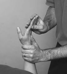Elongation of Extrinsic Muscles of the Wrist and Hand:

End of range for the extrinsic finger flexors