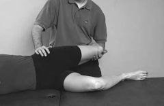 Hip extension with the patient side-lying.